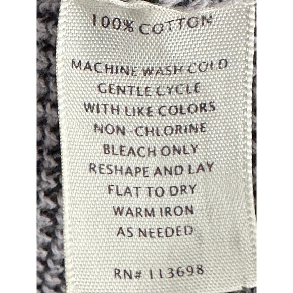 Margaret O’Leary Waffle Knit Gray Cardigan Jacket Sz. XS - Picture 5 of 7